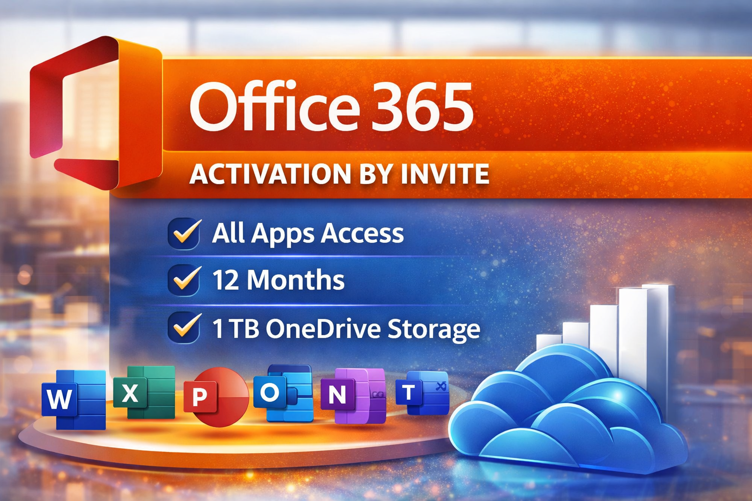 Office 365 - 1TB - On Mail - 12 Month